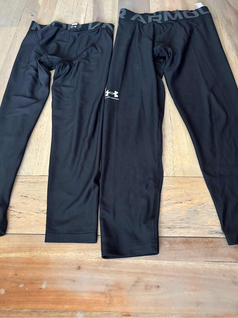 Under Armour Black Athletic Compression Tights with Logo